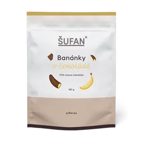 Šufan Banánky v 70% čokoládě 180g